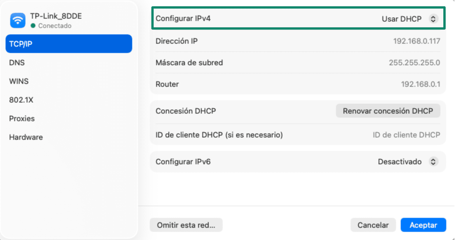 8. Mac Ip Settings Es
