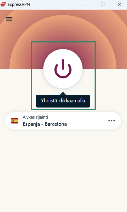 Connecting to ExpressVPN on Windows.