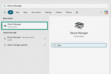 Screenshot of Device Manager option in Windows 11