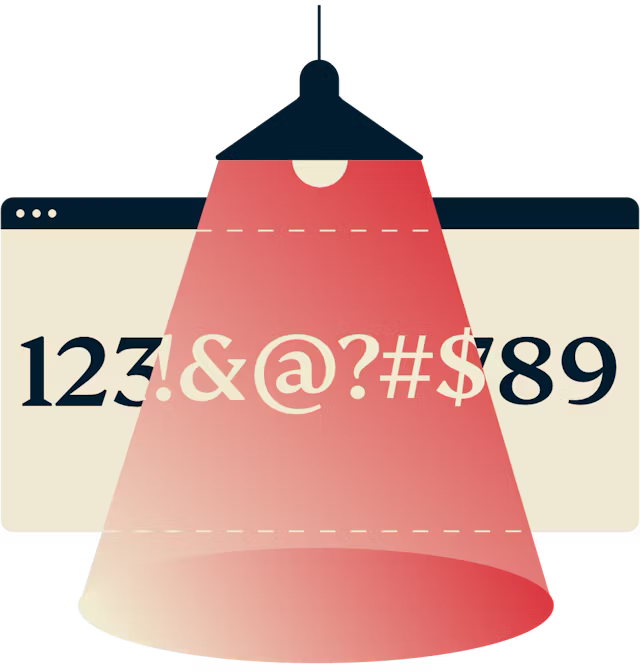 Bağlantınızı şifreleyin: Şifrelemeyi ifade eden ve ışıklı bir ekranda rastgele karakterlerle değiştirilen rakamlar.