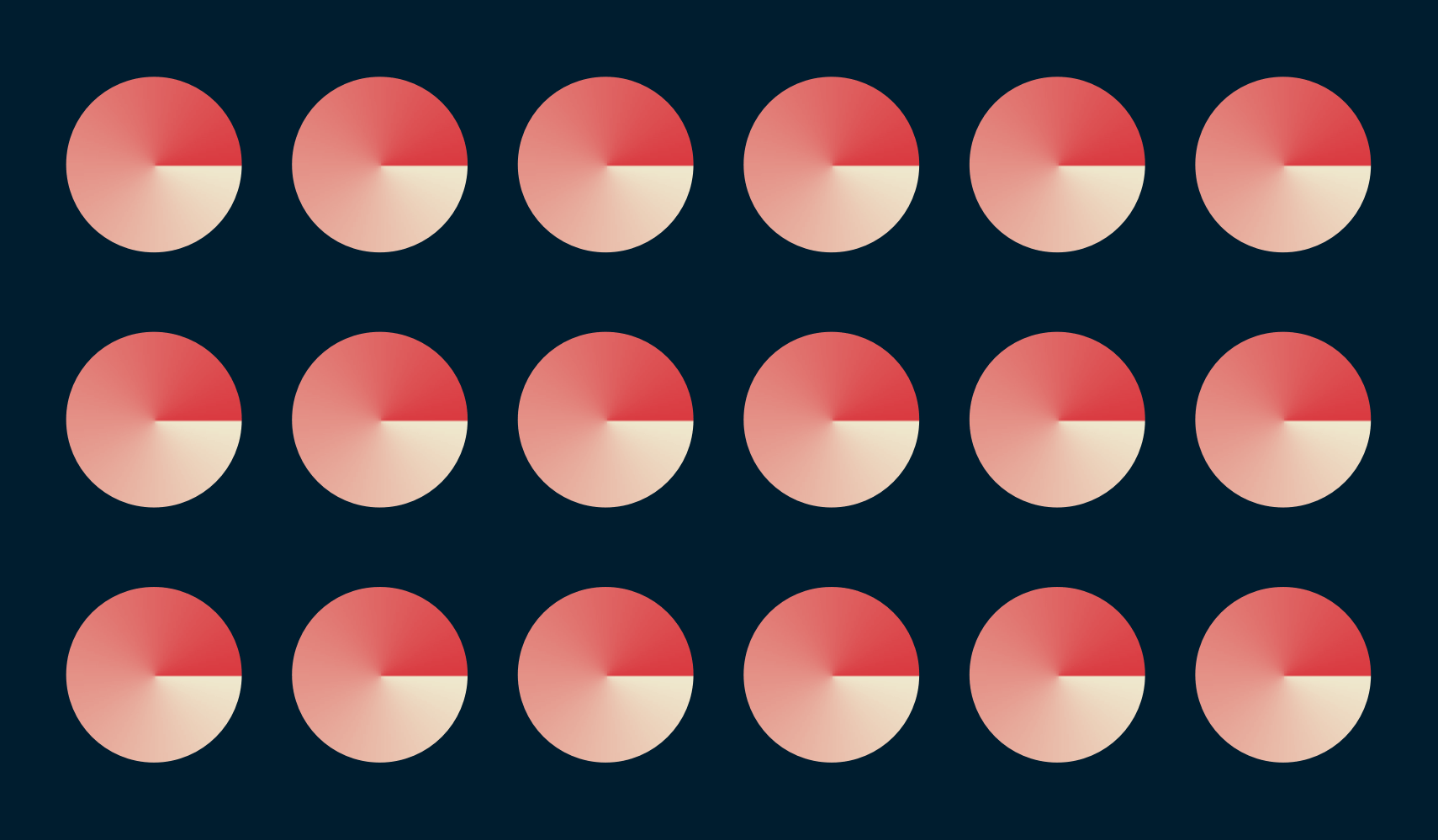 A grid of identical blocks, showing how Trusted Server ensures that software and configurations are consistent across all ExpressVPN servers.