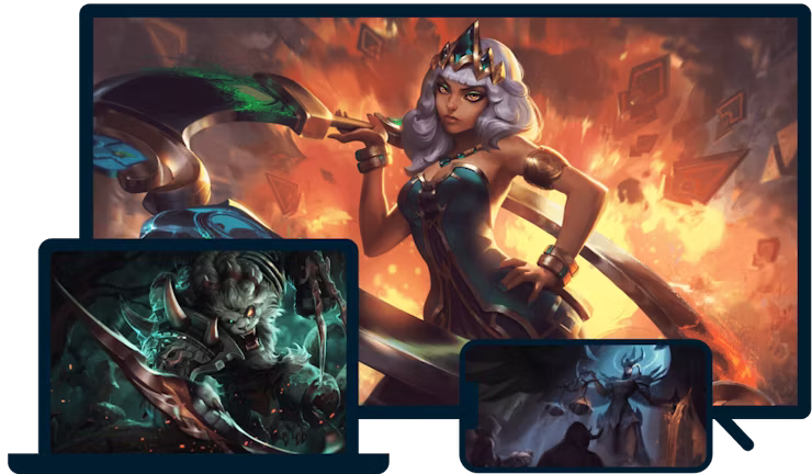 League of Legends na różnych urządzeniach.