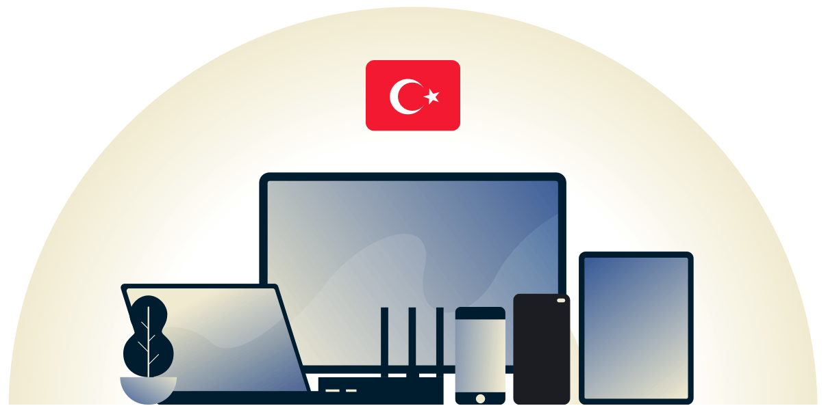 VPN per la Turchia che protegge una varietà di dispositivi.