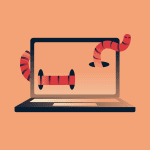 What is a computer worm, and how does it work?