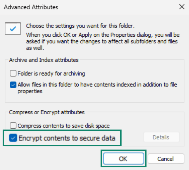 How to encrypt folders on Windows.