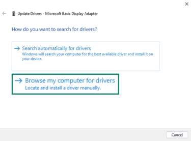 How to find downloaded drivers for device manager update.
