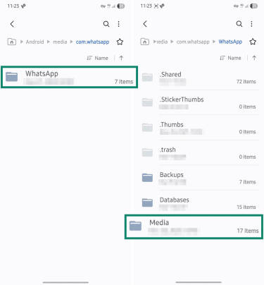 Where to find WhatsApp files on your phone.
