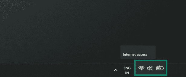 Wi-Fi icon in the Windows Taskbar.
