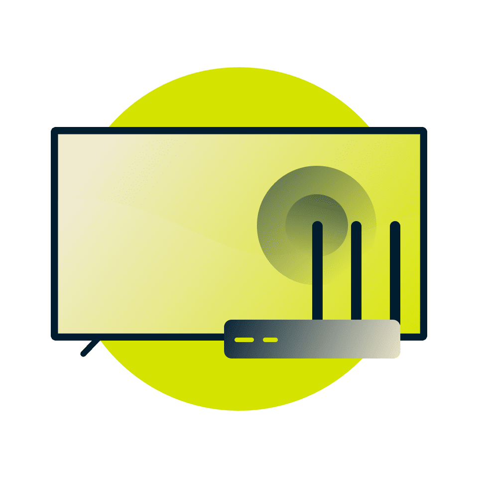 Verbinden Sie einen Smart-TV mit einem VPN-fähigen Router.