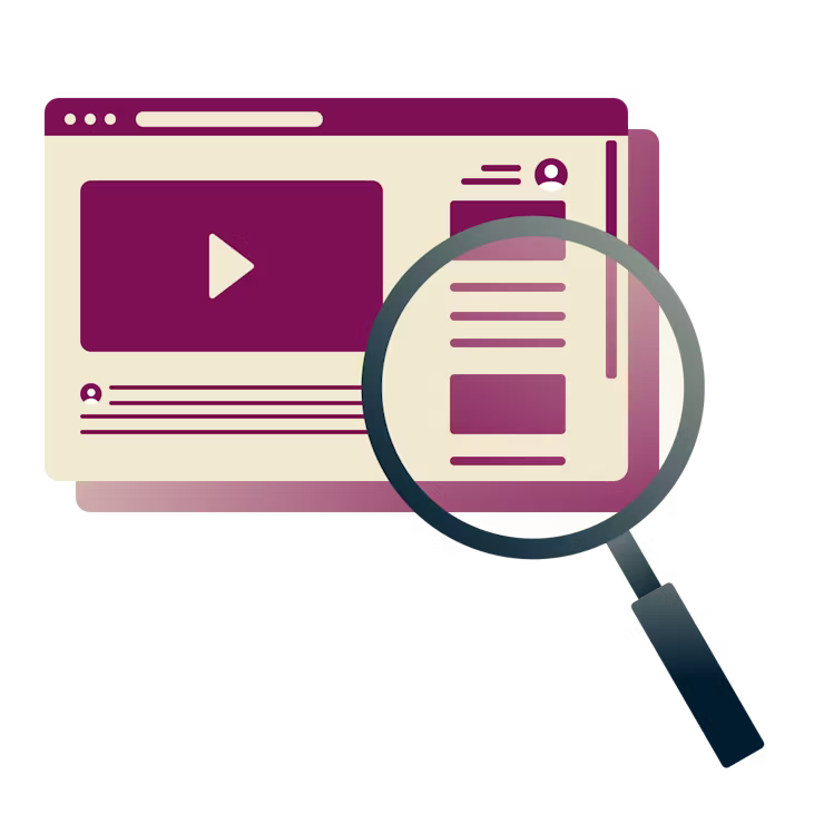 Met een vergrootglas kunt u beter zien wat er op de computer gebeurt.