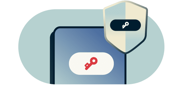 Gesperrter Safe mit Passwort-Feldern.